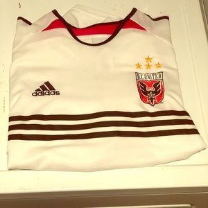 DC United Men’s White Soccer Jersey (Med) Adidas